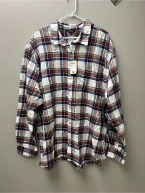 George Women’s Button Down Plaid Flannel Shirt